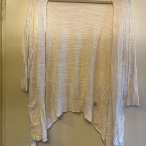 J. Jill Cream Draped Cardigan